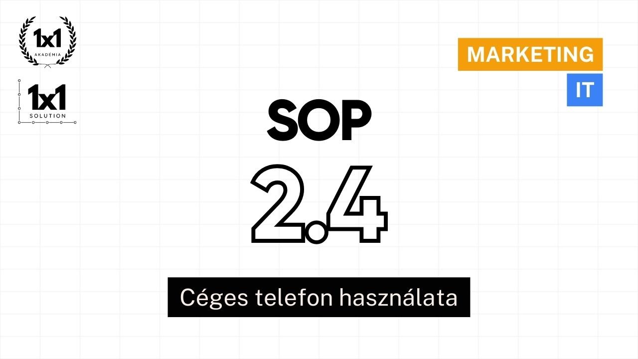 SOP 2.4 - Céges telefon használata