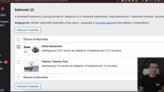 WordPress és bővítmény frissítések elvégzése