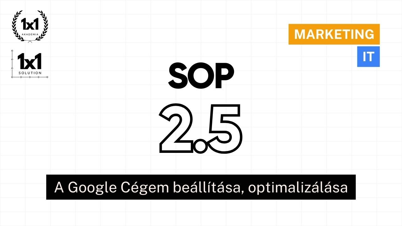 SOP 2.5 - A Google Cégem beállítása