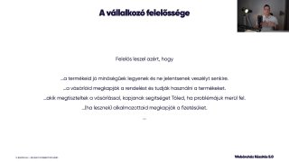 1.6 A vállalkozó felelőssége