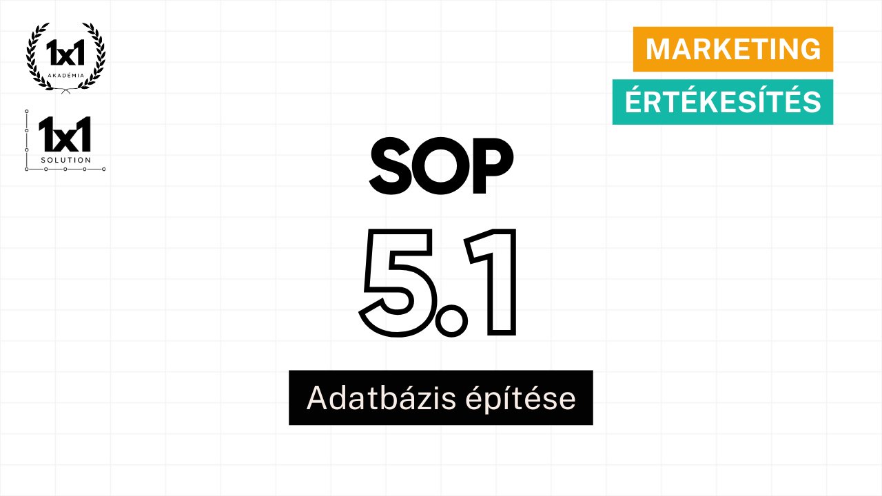 SOP 5.1 - Adatbázis építése