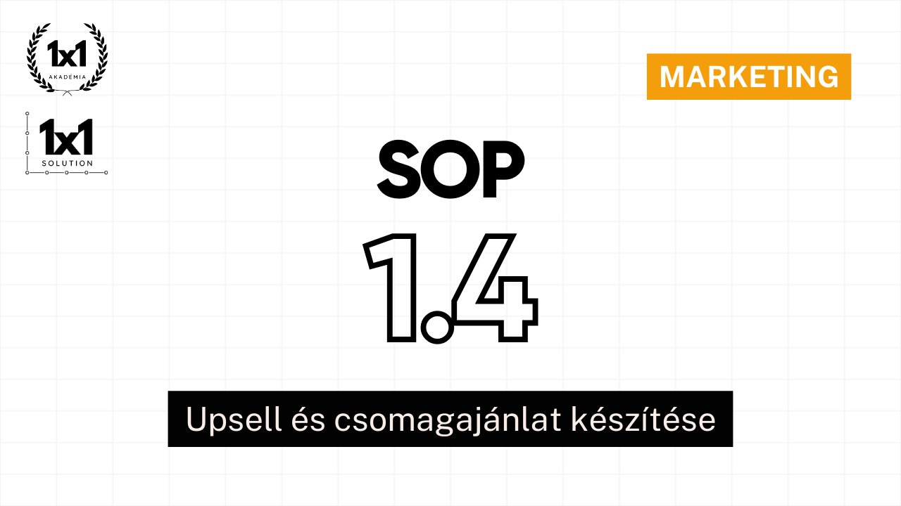 SOP 1.4 – Upsell és csomagajánlat készítése