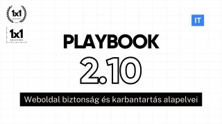 Playbook 2.10 Weboldal biztonság alapelvek