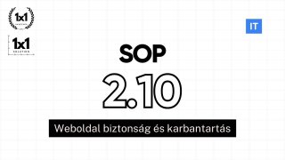 SOP 2.10 - Weboldal biztonság és karbantartás