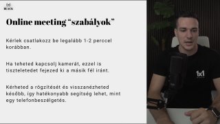 Az online meetingek szabályai